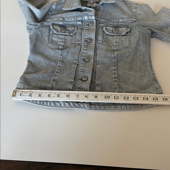 Vince Washed Denim Jean Jacket in Light Grey Casual Boho Layering Size XS/S * - Picture 11 of 12